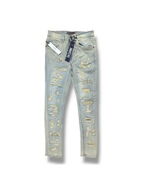 Kdnk Mens Rip & Repair Skinny Jeans Size 36